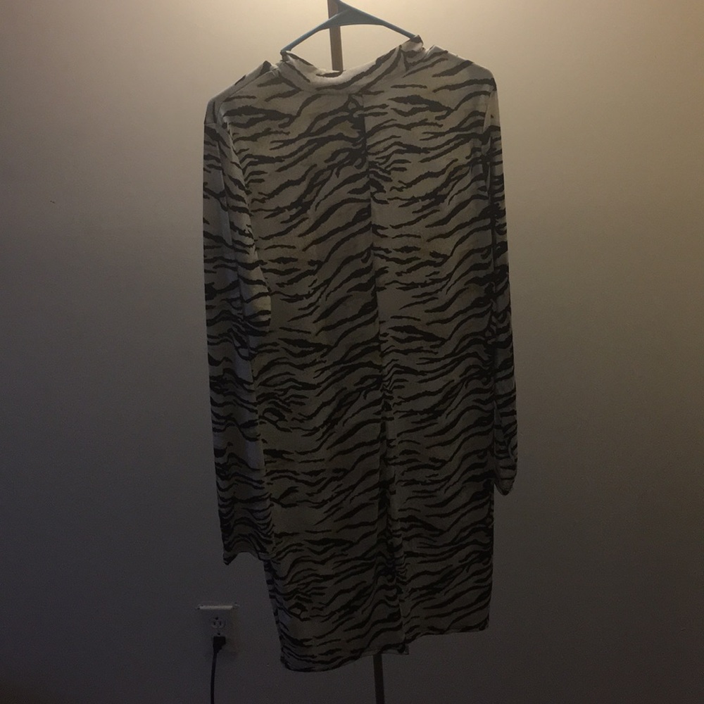 Never worn mini zebra print dress